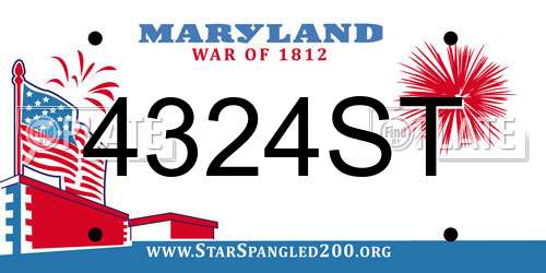 4324ST Maryland License Plate