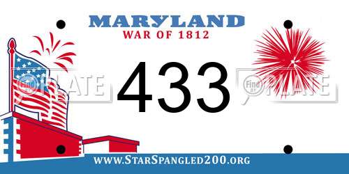 433 Maryland License Plate