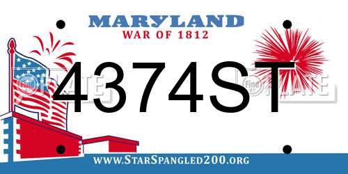 4374ST Maryland License Plate