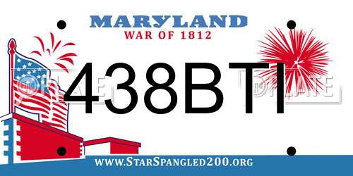 438BTI Maryland License Plate