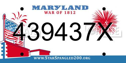 439437X Maryland License Plate