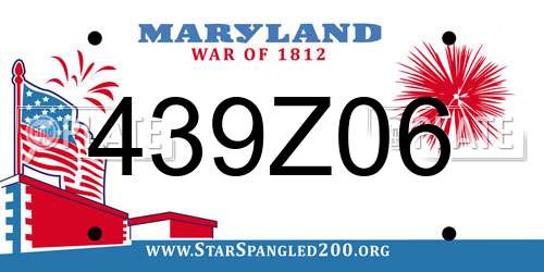 439Z06 Maryland License Plate