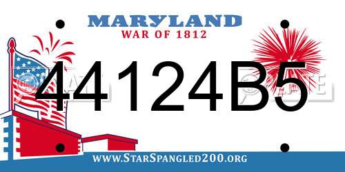 44124B5 Maryland License Plate