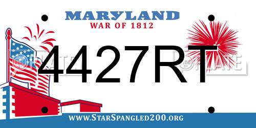 4427RT Maryland License Plate