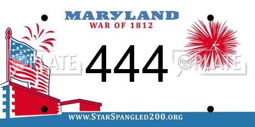 444 Maryland License Plate