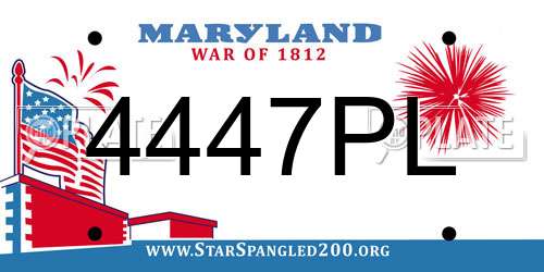 4447PL Maryland License Plate
