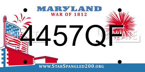 4457QF Maryland License Plate