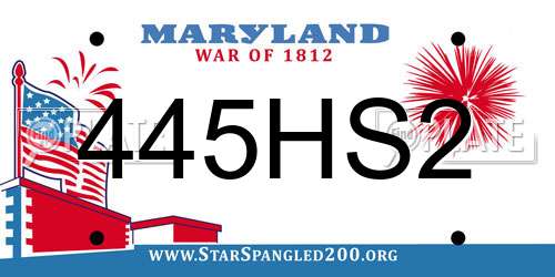 445HS2 Maryland License Plate