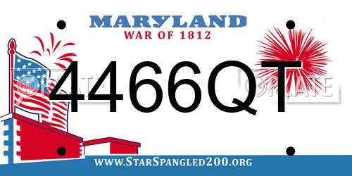 4466QT Maryland License Plate