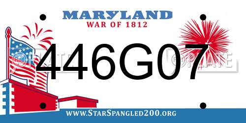 446G07 Maryland License Plate