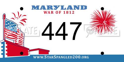 447 Maryland License Plate