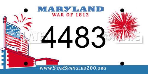 4483 Maryland License Plate