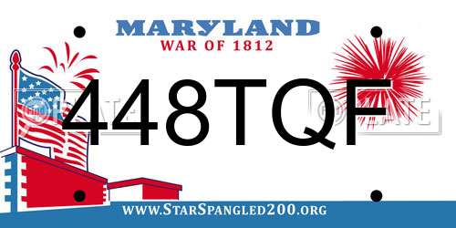 448TQF Maryland License Plate