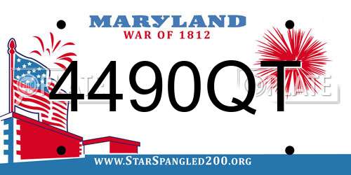 4490QT Maryland License Plate