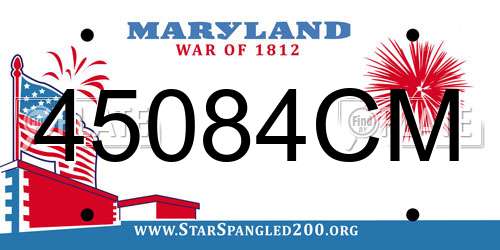45084CM Maryland License Plate