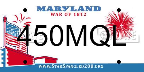 450MQL Maryland License Plate