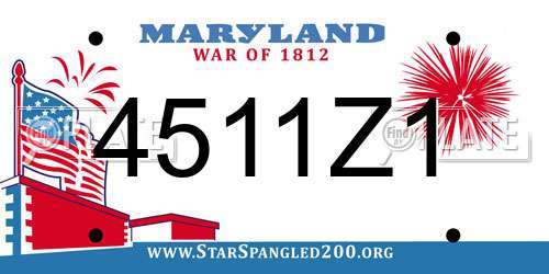 4511Z1 Maryland License Plate
