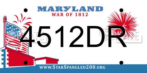 4512DR Maryland License Plate