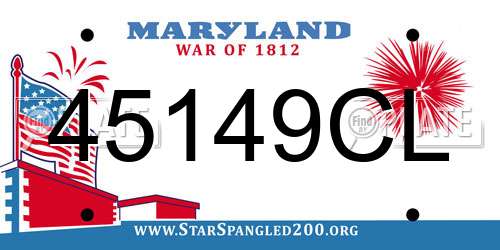45149CL Maryland License Plate