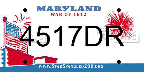 4517DR Maryland License Plate
