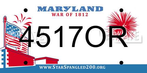 4517OR Maryland License Plate