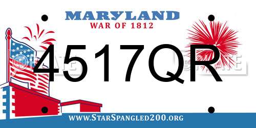 4517QR Maryland License Plate