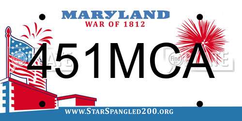 451MCA Maryland License Plate