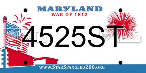 4525ST Maryland License Plate