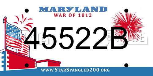 45522B Maryland License Plate