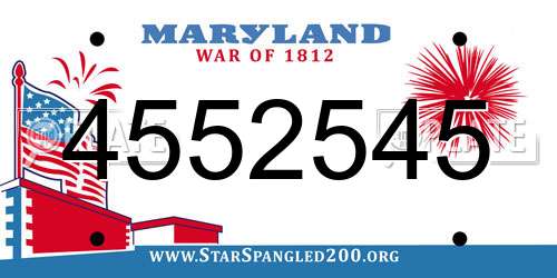 4552545 Maryland License Plate