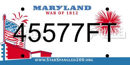 45577FT Maryland License Plate