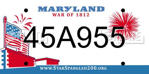 45A955 Maryland License Plate