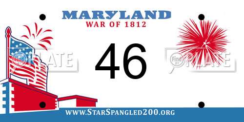 46 Maryland License Plate