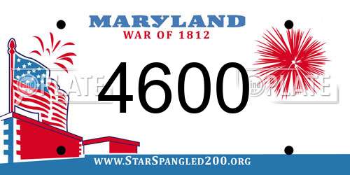 4600 Maryland License Plate