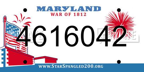 4616042 Maryland License Plate