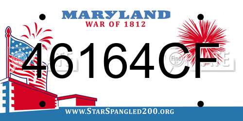 46164CF Maryland License Plate