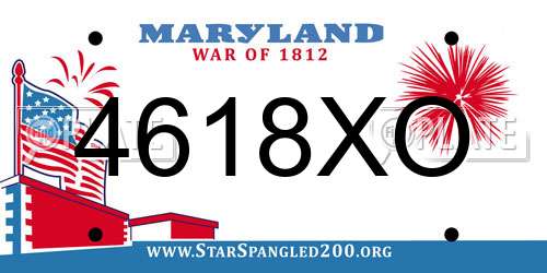4618XO Maryland License Plate