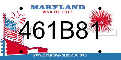 461B81 Maryland License Plate