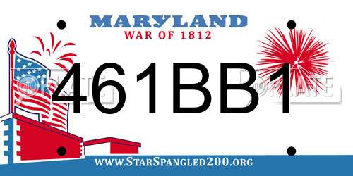 461BB1 Maryland License Plate