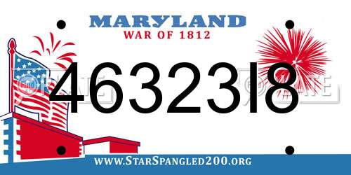 46323I8 Maryland License Plate