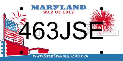 463JSE Maryland License Plate