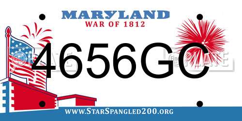 4656GC Maryland License Plate
