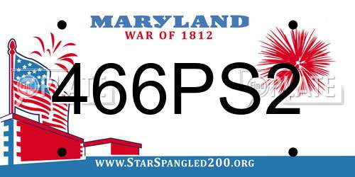 466PS2 Maryland License Plate