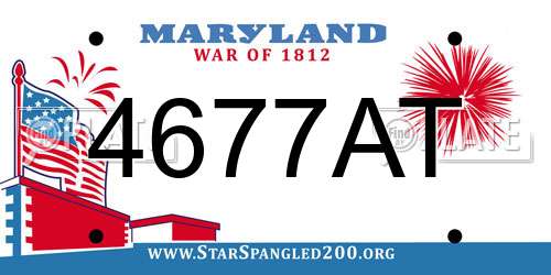 4677AT Maryland License Plate
