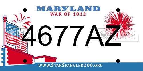 4677AZ Maryland License Plate