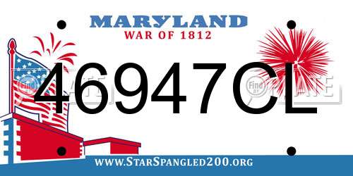 46947CL Maryland License Plate