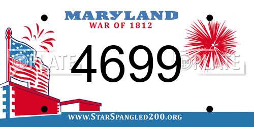 4699 Maryland License Plate