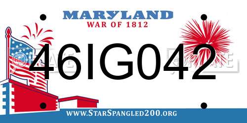 46IG042 Maryland License Plate
