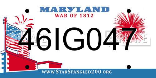 46IG047 Maryland License Plate
