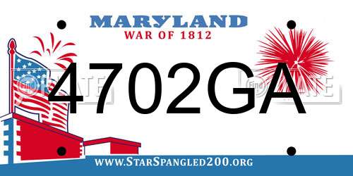 4702GA Maryland License Plate